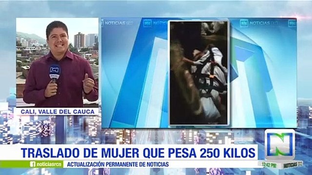 Gigantesco operativo en Cali para auxiliar a mujer que pesa 250 kilos