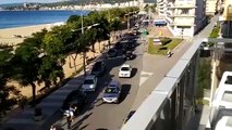 Una rua de cotxes independentista a Palamós celebra la Diada 2020