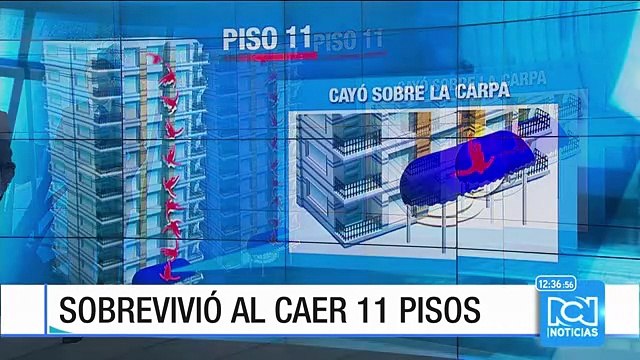 Un hombre cayó del piso 11 de un edificio y salió ileso