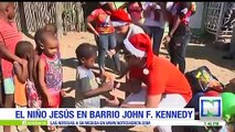 Niños del barrio John F. Kennedy de Cartagena recibieron al Niño Jesús