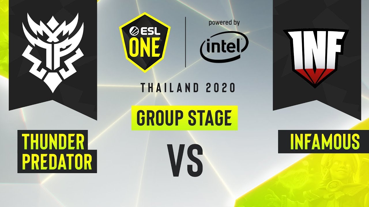 Dota2 - Infamous vs. Thunder Predator - Game 2 - ESL One Thailand 2020 - Upper Bracket - AM