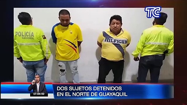 Dos sujetos fueron capturados con varias armas y otras evidencias durante un operativo