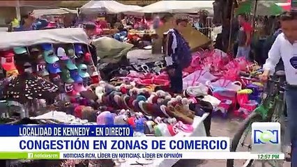 Congestiones en calles de Bogotá en vísperas de Navidad