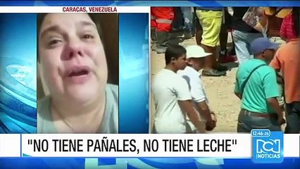 "Mi hijo de 2 años no tiene pañales ni leche": venezolana que denuncia crisis