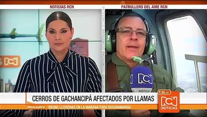 Los cerros de Gachancipá están gravemente afectados por las llamas