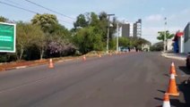 Obras ao lado da Escola Municipal Gladis Maria Tibola deixam o trânsito lento