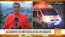 Un muerto y un herido en dos accidentes de motocicletas en Bogotá