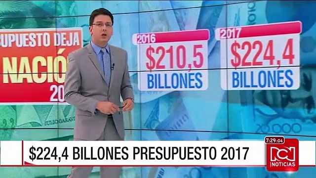 Proyecto de Presupuesto General de la Nación para 2017 será de $224.4 billones: Minhacienda