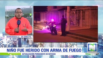 Un niño en Barranquilla fue impactado con una bala perdida en la cabeza