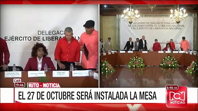 Gobierno y ELN acuerdan iniciar la mesa de negociaciones el 27 de octubre