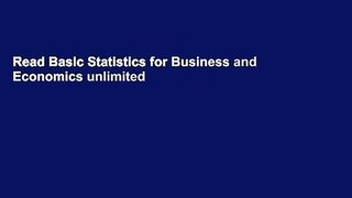 Read Basic Statistics for Business and Economics unlimited