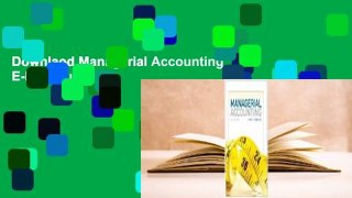 Downlaod Managerial Accounting E-book full