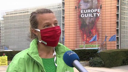 "L'Amazonia brucia per colpa dell'UE", l'eco-protesta di Greenpeace