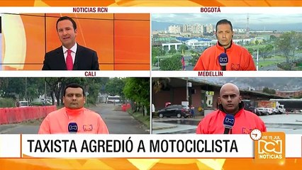 Taxista agredió con arma blanca a motociclista en Medellín