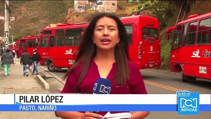 Protesta de conductores de servicio público en Pasto