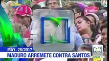 Arremetida de Nicolás Maduro contra Juan Manuel Santos