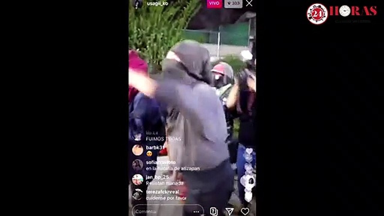 Policías agreden a feministas en el Edomex