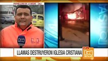 Un incendio que destruyó una iglesia cristiana en Cali