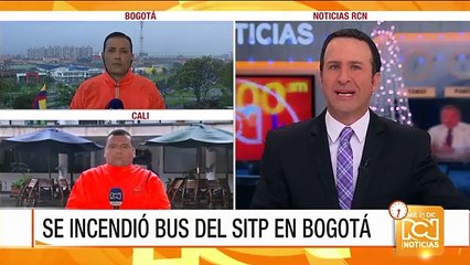 Bus del SITP se incendió en el noroccidente de Bogotá