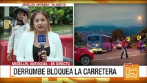 Derrumbe en la carretera Medellín-Bogotá mantiene bloqueada la vía