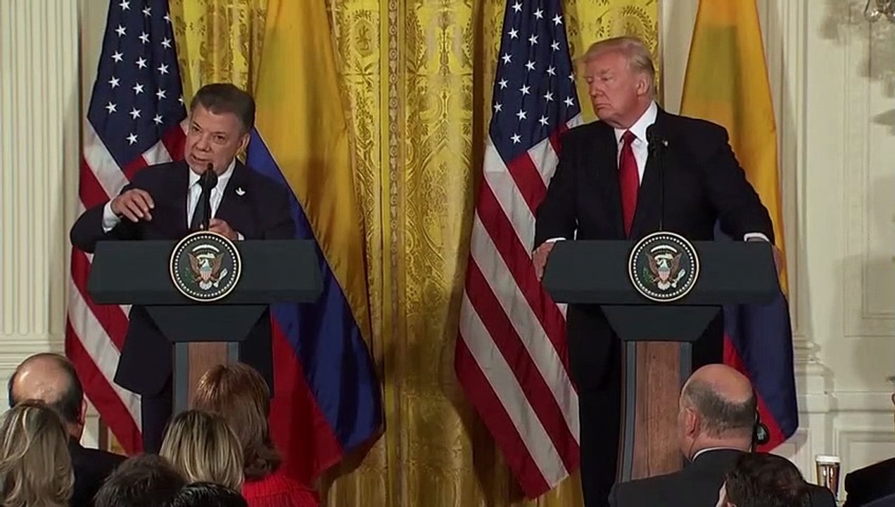 Esta es la rueda de prensa de Santos y Trump tras su primera reunión en la Casa Blanca
