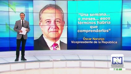 Vicepresidente Naranjo pidió comprensión ante posible retraso en el desarme de las Farc