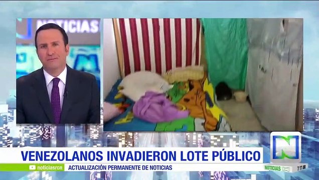 Familias venezolanas invadieron un lote público en Cartagena