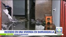 Tres heridos deja incendio en una vivienda en Barranquilla