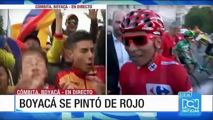 Fiesta en Cómbita, Boyacá, por el título de Nairo Quintana