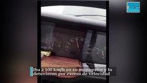 Iba a 100 km/h en su monopatín y lo detuvieron por exceso de velocidad