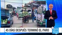 Camiones comienzan a llegar a las plazas de mercado del país tras el fin del paro camionero