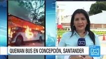 Atribuyen al ELN quema de bus que transportaba a estudiantes del Sena