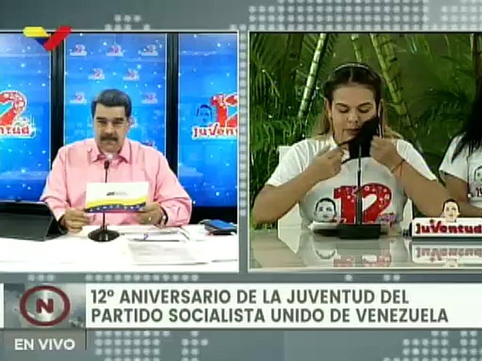Líderes de la Juventud del Partido Socialista Unido de Venezuela  celebran 12° aniversario