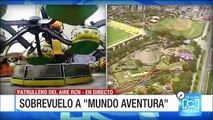 Sobrevuelo al parque Mundo Aventura tras accidente en atracción mecánica