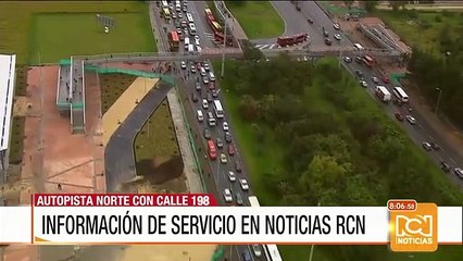 Congestión en la Autonorte de Bogotá por accidente de tránsito