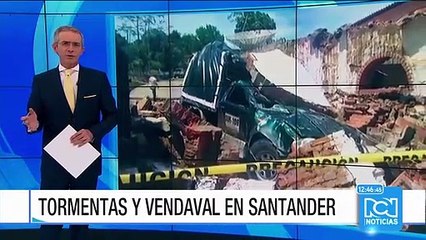 Tormentas y vendavales afectan municipios de Santander