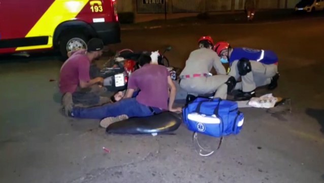 Motociclista sofre fratura em forte colisão entre veículos no Maria Luíza