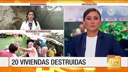 Continúa la emergencia por los incendios forestales en Bucaramanga