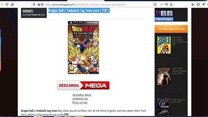 Dragon Ball Z Tenkaichi Tag Team para ( PSP )