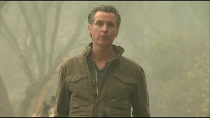 Governor Gavin Newsom tours wildfire damage