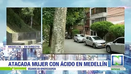 Una mujer de 35 años fue atacada con ácido en Medellín