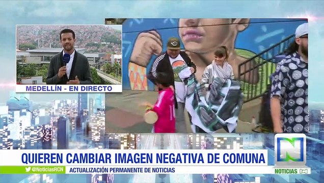 Con arte, la Comuna 13 de Medellín marchó en rechazo a actos de violencia