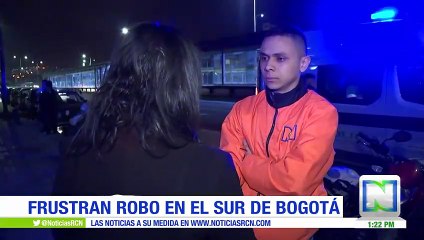 Autoridades frustraron un robo en el sur de Bogotá