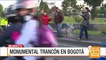 Camión se volcó sobre el puente de la calle 26 con Av. Boyacá en Bogotá