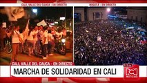 Multitudinaria marcha de solidaridad en Cali