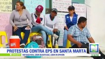 Padres protestan contra EPS por la no atención a sus hijos en Santa Marta