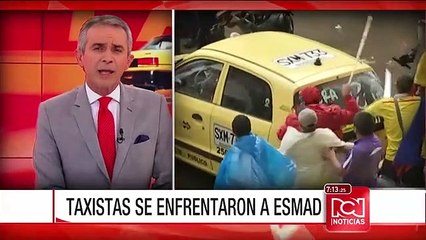 Video herunterladen: 16 detenidos y 4 policías lesionados dejan disturbios durante protestas de taxistas en Bogotá