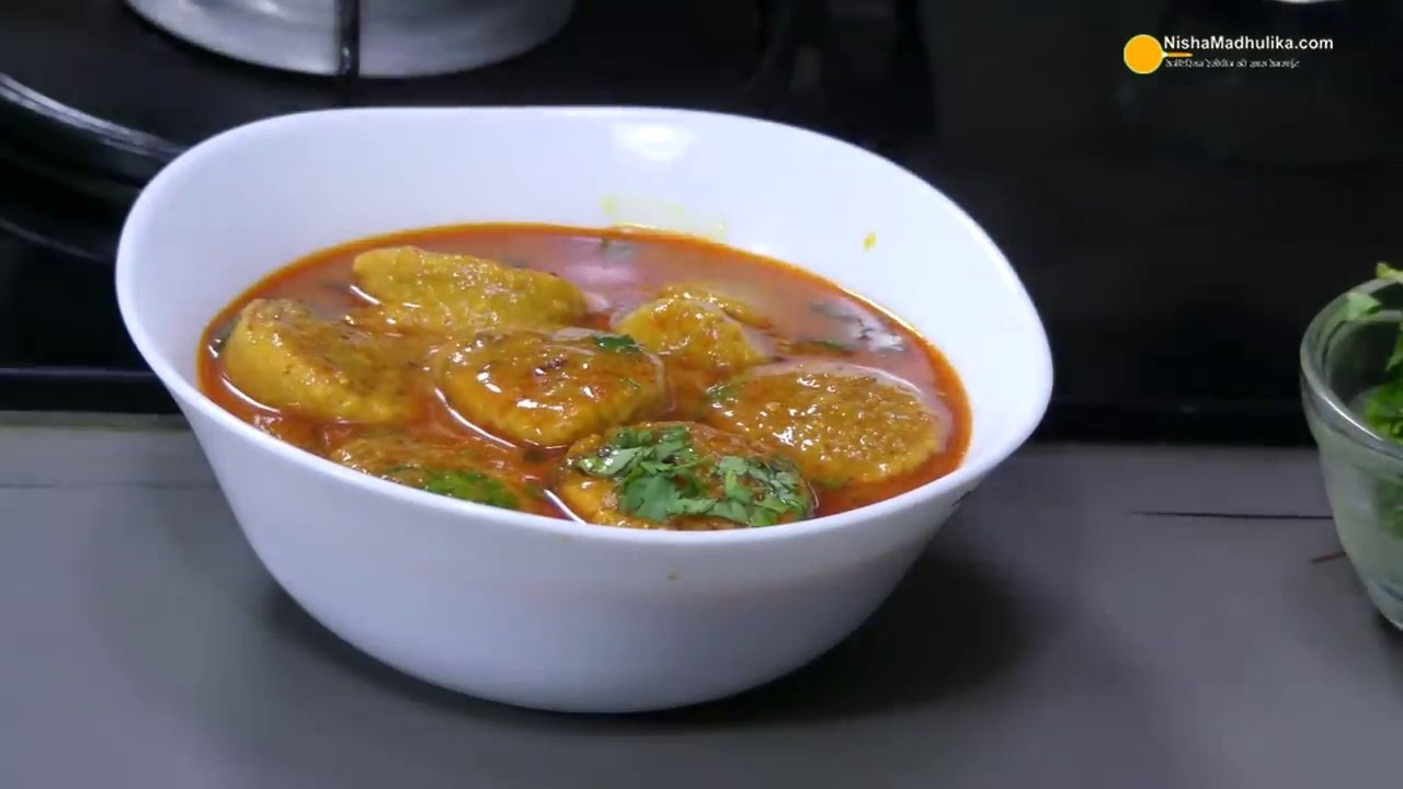 Besan Gatta Curry Recipe Gatte Ki Sabji Ki Recipe Nisha Madhulika Rajasthani Recipe Best