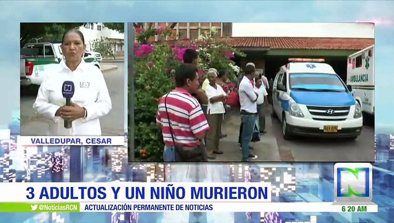 Cuatro muertos por aparente intoxicación con alimentos en Valledupar