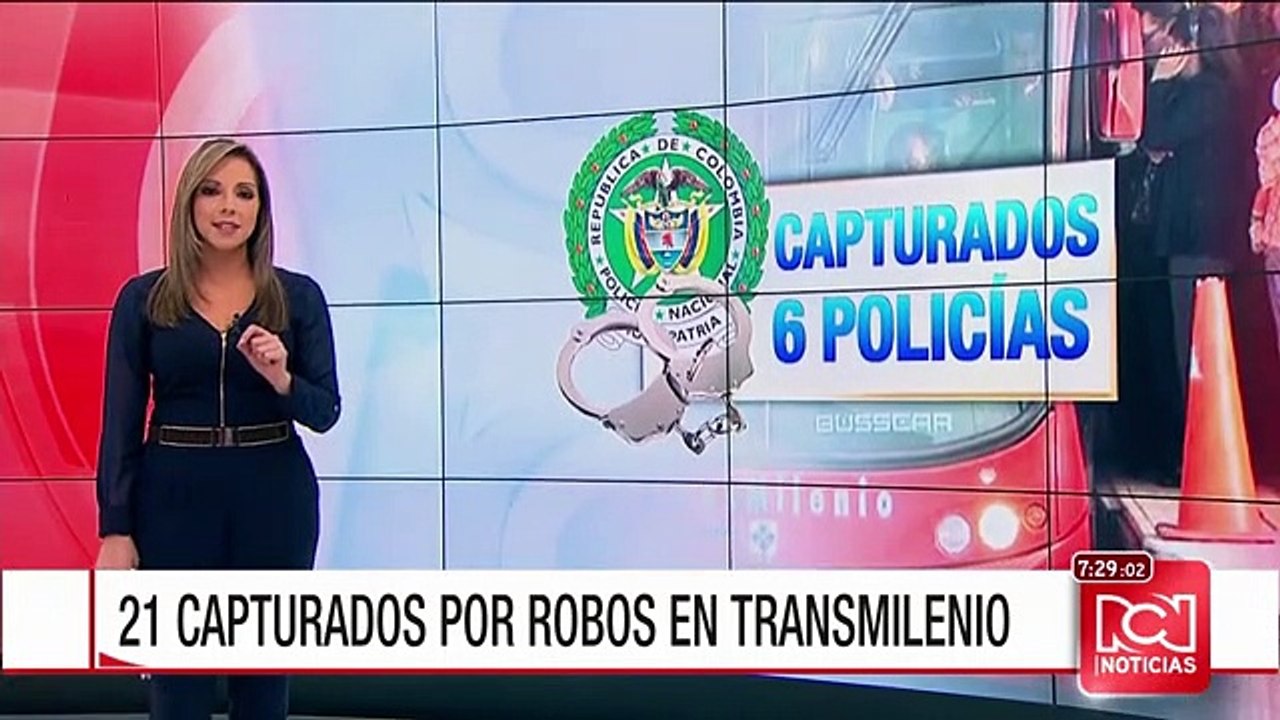 Seis policías entre los detenidos por robos en Transmilenio
